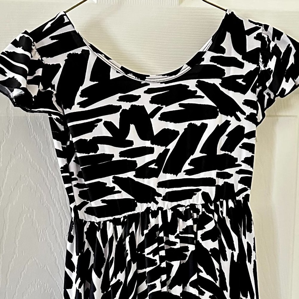 Girls Dot Dot Smile Black and White Dress